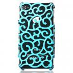 Light Blue Color Hollow Case Cover For Iphone 4 4s