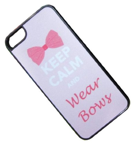 Case For Apple Iphone 5 Keep Calm And Wear Bows