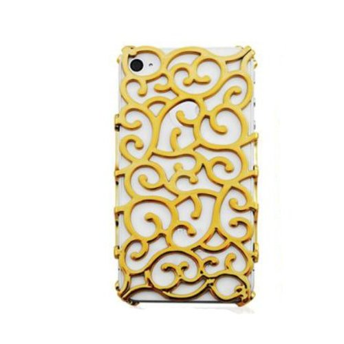 Golden Color Hollow Case Cover For Iphone 4 4s on Luulla