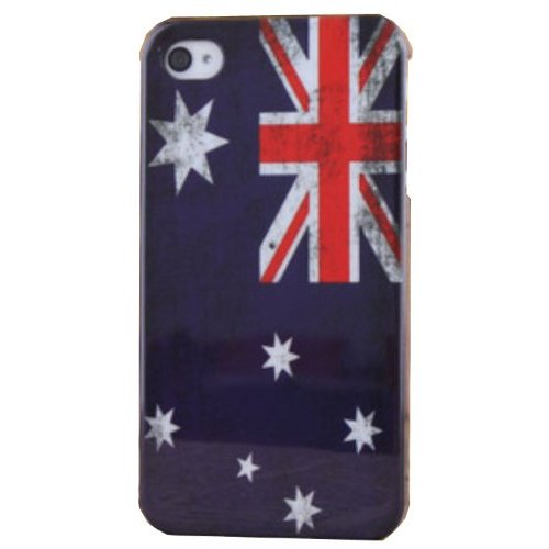 Antique Art Design Australia Flag Australian Case Cover For Iphone 4 4s